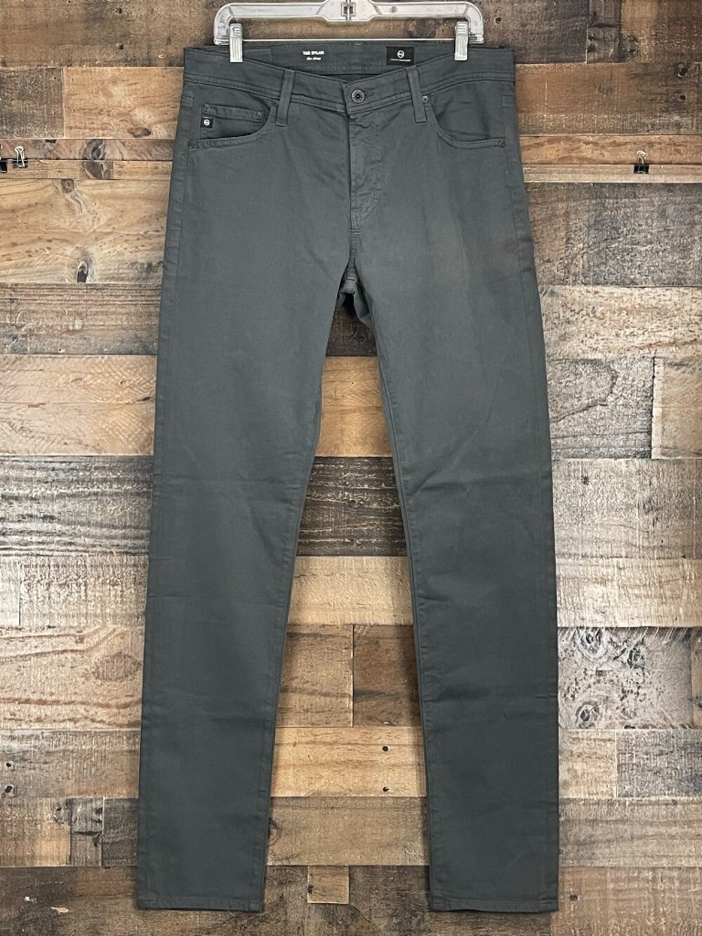 NEW Adriano Goldschmied Dylan Pants Mens 33x34 Gray Slim Skinny Casual Stretch